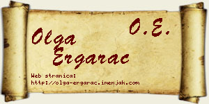 Olga Ergarac vizit kartica